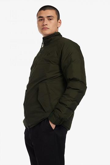 Green Fred Perry Insulated Zip-Through Men's Jackets | PH 1196HAPK